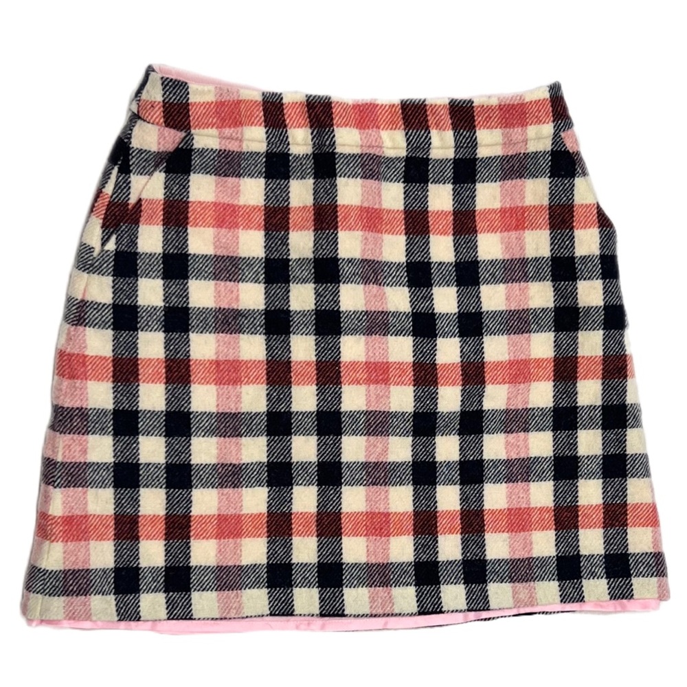 Boden British Tweed plaid mini skirt